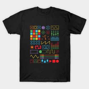 Electronic Musician Synth, Sampler and Drum Machine Controls T-Shirt